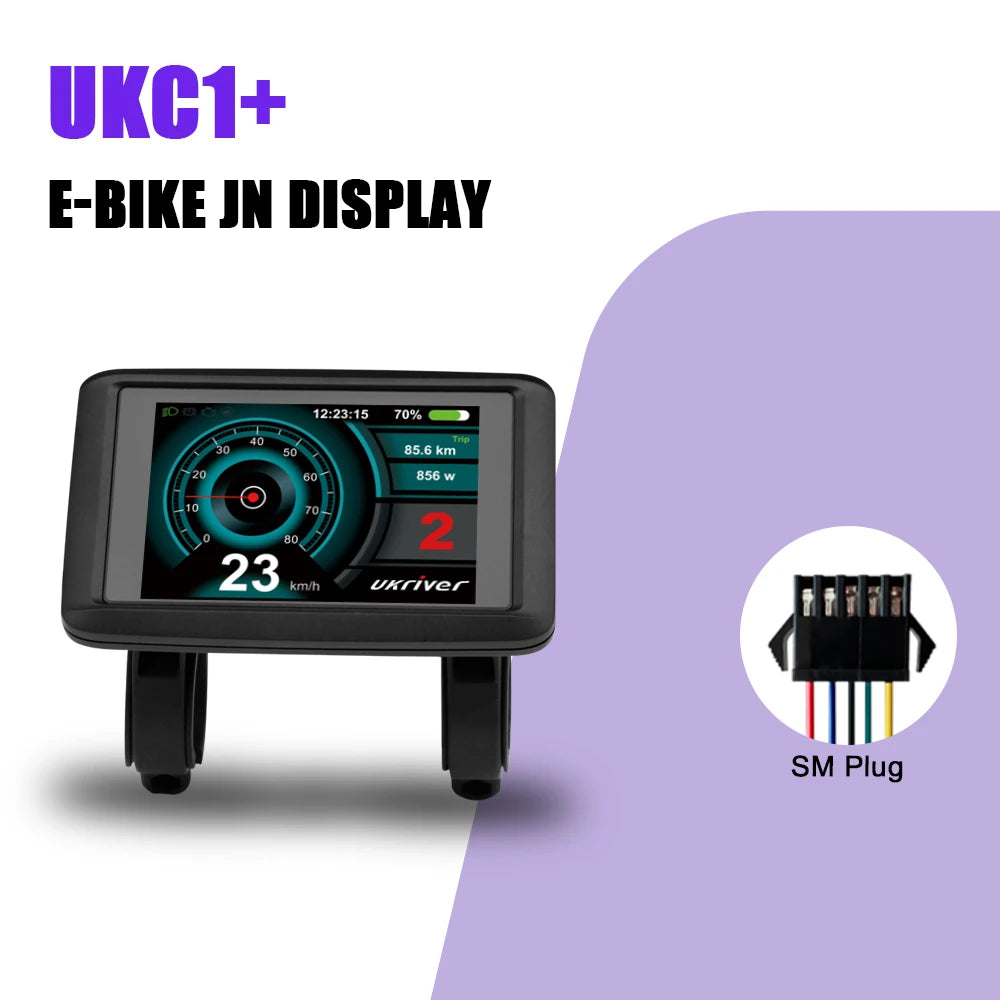 Electric Bike LCD Display UKC1/UKC1+ Color Display 24V36V48V52V60V72V Use for UART2 Protocol Controller